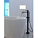 Чорний змішувач окремостоячий для ванни Paffoni Light LIG032NO