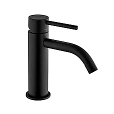 Чорний матовий змішувач для умивальника без донного клапана Paffoni Light LIG071NO