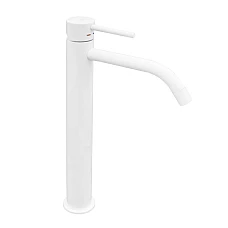 Змішувач для умивальника з високим виливом без донного клапана Paffoni Light LIG081BO білий