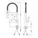 Черный смеситель для кухни Paffoni Light Professional LIG179NONO