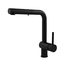 Чорний змішувач для кухні Paffoni Light LIG285NO-MET