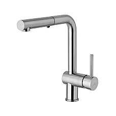 Змішувач для кухні з витяжним виливом Paffoni Light LIG285ST-MET сталь