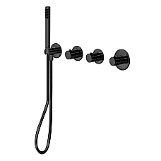 Чорний термостат прихованого монтажу для душу 2 функції Paffoni Modular box MDE000NO