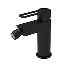 Чорний змішувач для біде з донним клапаном Paffoni Ringo RIN135NO