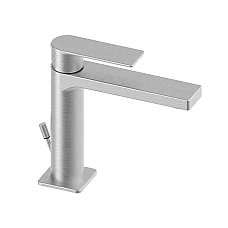 Смеситель для умывальника с донным клапаном Paffoni Tango TA075ST сталь