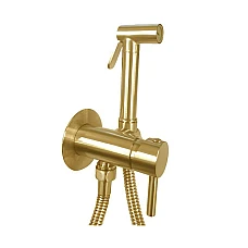 Гігієнічний душ із змішувачем Paffoni Tweet Round Mix ZDUP110HGSP матове золото