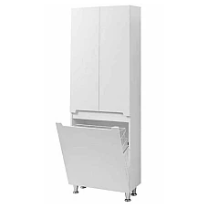 Пенал напольный для ванной комнаты ЮВВИС Марко ПН-60 К с корзиной