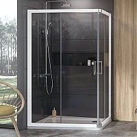 Душова кабіна Ravak 10° 10AP4-120/90 0ZVG70100Z1 білий TRANSPARENT