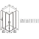 Душова кабіна Ravak Blix Slim BLSRV2-90 X1LM70300Z1 чорний TRANSPARENT