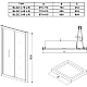 Душевые двери Ravak Blix BLDZ2-90 X01H70C00Z1 полированный алюминий TRANSPARENT