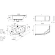 Ванная асимметричная 160х95 Ravak Rosa 95 C571000000 L - левосторонняя