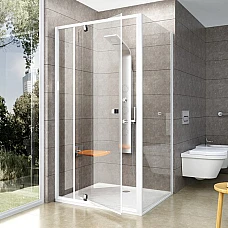 Душові двері Ravak Pivot PDOP 2-110 03GD0100Z1 білий/хром TRANSPARENT
