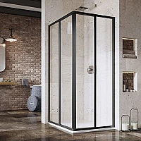 Душевая кабина Ravak Supernova SRV2-75 195 S 14V303O2Z1 черный TRANSPARENT