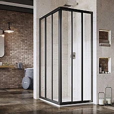 Душевая кабина Ravak Supernova ASRV3-75 198 15V303R2Z1 черный TRANSPARENT
