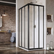 Душевая кабина Ravak Supernova ASRV3-90 198 15V703R2Z1 черный TRANSPARENT