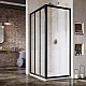 Недвижимая стенка для душа Ravak Supernova APSS-75 198 940303R2Z1 черный TRANSPARENT