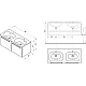 Тумба под двойной умывальник белая Ravak SD-1200 Chrome X000000536