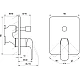 Змішувач з перемикачем для R-box Ravak Flat X070123