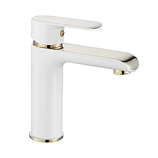 Змішувач для умивальника Rea Bloom REA-B9919 білий/золото