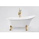 Ванна окремостояча Rea Brasso 160x70 REA-W5631 на золотих ніжках