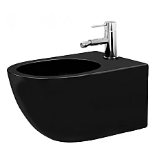 Чорне біде підвісне Rea Carlo Mini 37x49 REA-C9901