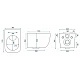 Унитаз подвесной Rea Martin Rimless 36x51 REA-C8006