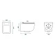 Унитаз подвесной Rea Матео Rimless 35x51 REA-C1258