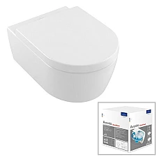 Унітаз підвісний VILLEROY & BOCH AVENTO 5656HR01 з кришкою Soft Close без обідка