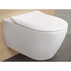 Унітаз підвісний VILLEROY & BOCH SUBWAY 2.0 56001001 з кришкою Soft Close Slim SUBWAY 2.0 9M78S101