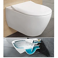 Унітаз підвісний VILLEROY & BOCH Subway 2.0 5614A101 без обідка з кришкою 9M78S101