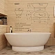 Ванна окремостояча STUDIO STONE ODET 181x100 ODE181100