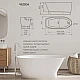 Ванна окремостояча STUDIO STONE VEDEA 161x73 VED161073