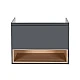 Тумба подвесная Qtap Robin 80х45 QT1374TPВ8002GWO графит/белый дуб