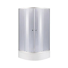 Душова кабіна Latwa SC80x80.SAT.MID.GR напівкругла з піддоном KAPIELKA ST80x80x26