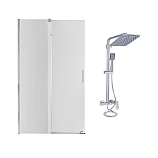 Душова перегородка 120x190 Qtap 13 Walk-In GLIDE з душовою системою