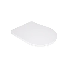 Сидіння для унітаза підлогового (Grand) 560×363×30 мм, White, з мікроліфтом, Slim Duroplast, Quick Release QT26228301W3 Qtap