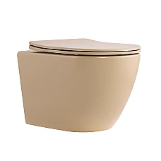 Унітаз підвісний Robin Ultra Quiet 490×365×325 мм, Beige, з сидінням Slim Duroplast / Soft-close / Quick Release QT13332381АSSB Qtap