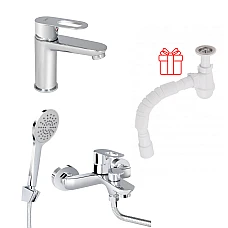 Комплект для Ванной Latwa: Смеситель для раковины LDLAT001CRM45412 + Смеситель для Ванной LDLAT006CRM45414