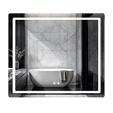Дзеркало Qtap Mideya (MI2) 800х700 з LED-підсвічуванням Touch, з антизапотіванням, з димером, рег. яскравості QT2078NCF807048476