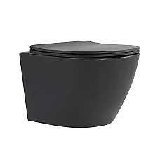 Унітаз підвісний Qtap Robin Ultra Quiet 520×365×340 мм, Anthracite, з сидінням Slim Duroplast / Soft-close / Quick Release QTROB26AN48995