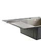 Мийка для кухні інтегрована Lidz Handmade Max 500 H7849L Brushed Steel, 3,0/1,0 мм, крило зліва, збільшена чаша LDH7849LBRU49463