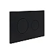 Клавиша смыва Qtap Standard 152x236x28 мм, Matt Black, круглая QTSTD164BLM49470