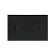 Клавиша смыва Qtap Standard 152x236x28 мм, Matt Black, круглая QTSTD164BLM49470