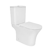 Унитаз напольный Qtap Presto безободковый с сиденьем Soft-close QTPRE27W51022