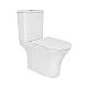 Унитаз напольный Qtap Presto безобідковий з сідінням Soft-close QTPRE27W51022