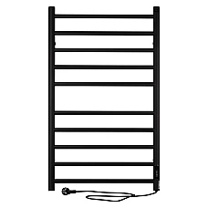 Чорна електрична рушникосушка Q-tap Evia 860х530 QTEVIBLA11120R