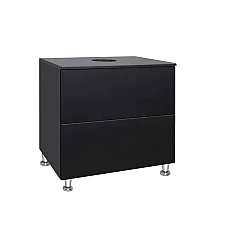 Тумба напольная Qtap Tern 70х47 со столешницей QT1780TNL702MB черный матовый
