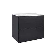 Тумба підвісна з умивальником Qtap Tern 70х47 QT1772TPL7023070CMB чорний матовий