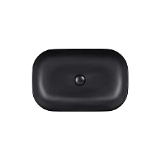Умивальник-чаша Qtap Robin 60х40 з донним клапаном QT132143PMBMB чорний матовий