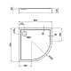 Душевой поддон Qtap Robin 308812C 80x80x12 см + сифон